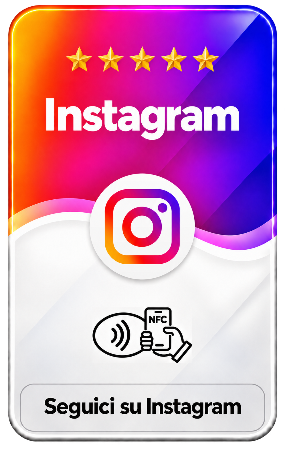 Card Instagram NFC rettangolare