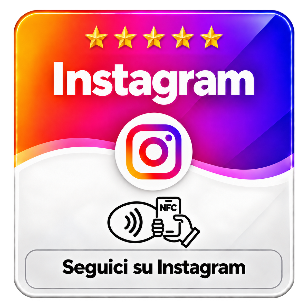Card Instagram NFC quadrata