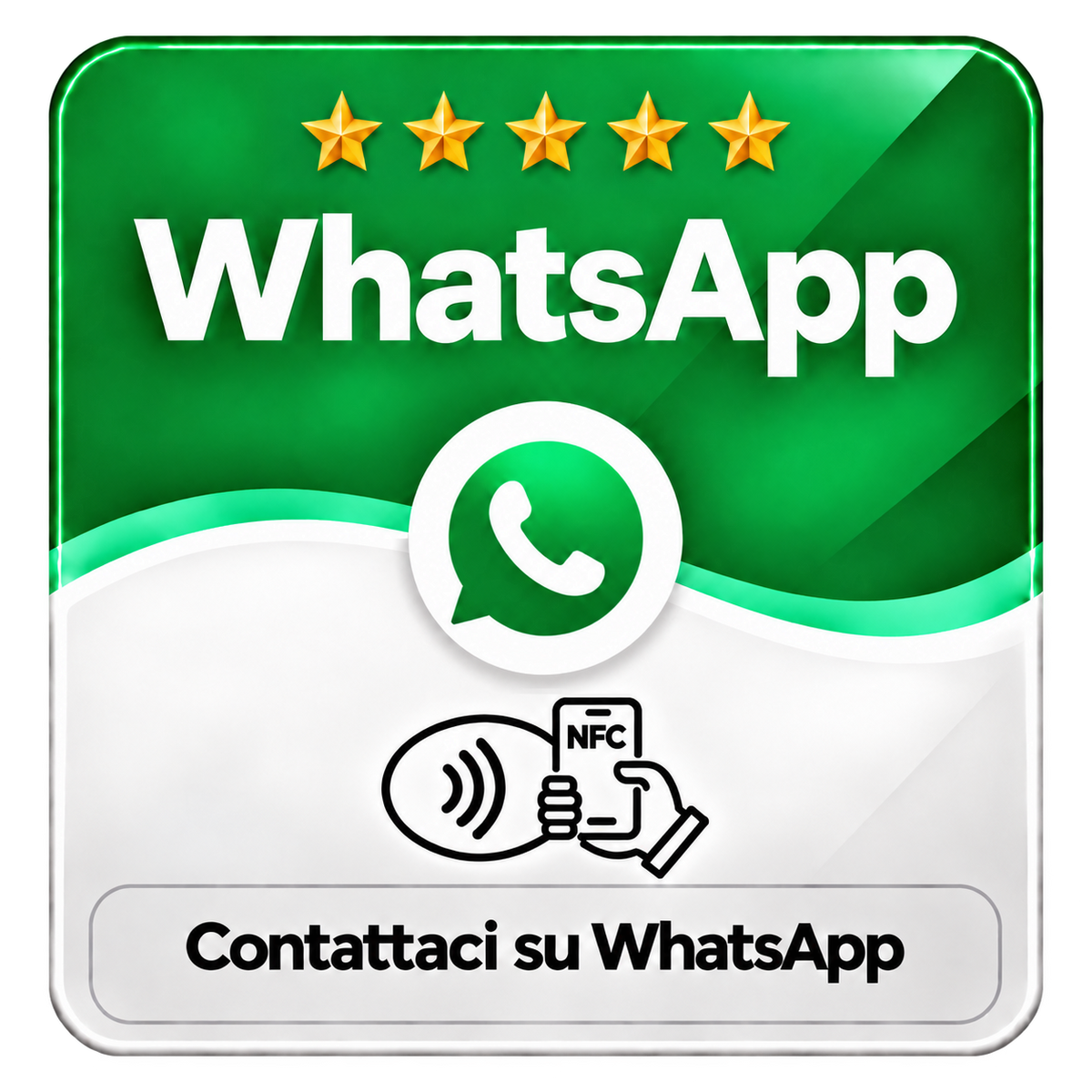 Card WhatsApp NFC quadrata