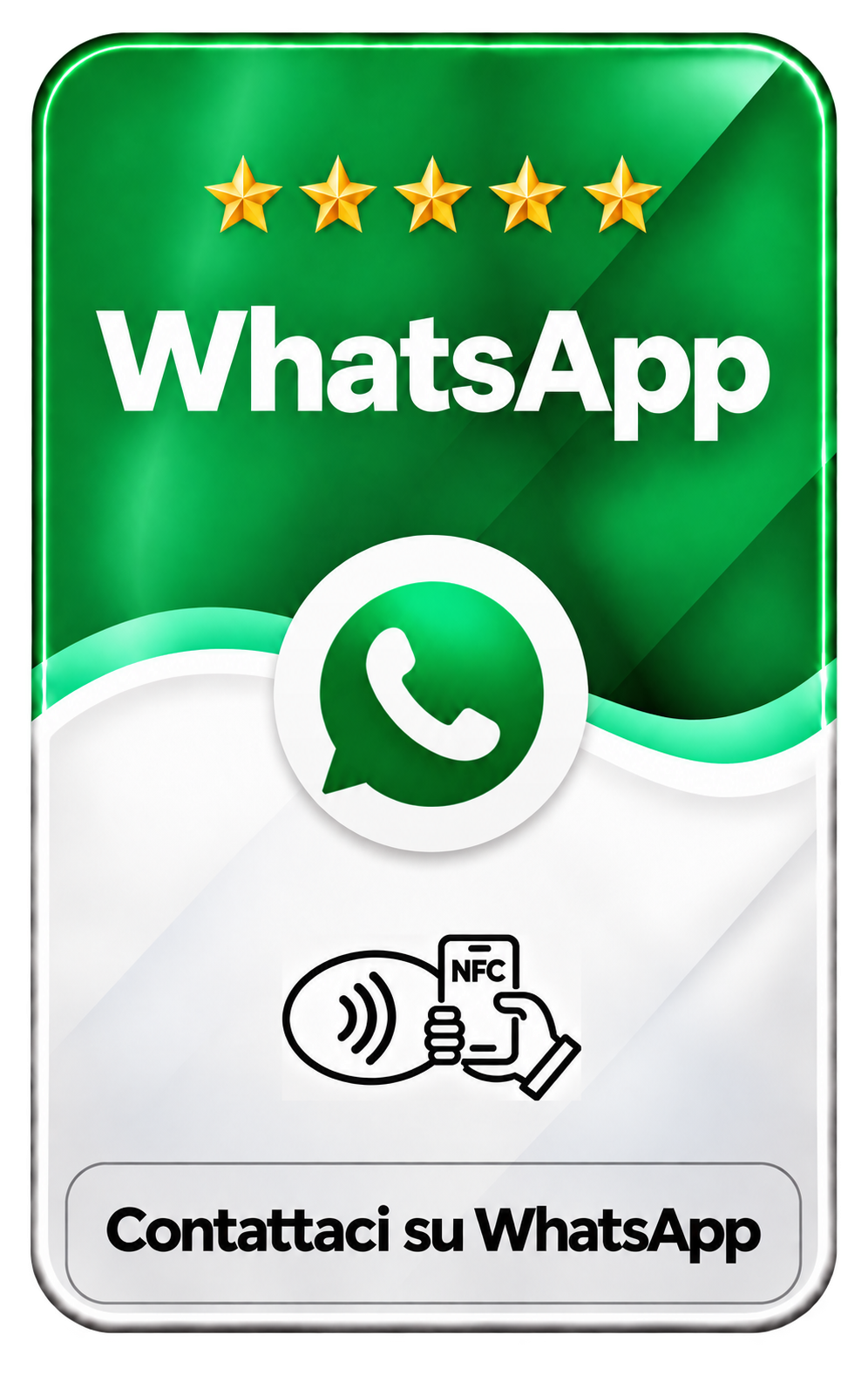 Card WhatsApp NFC rettangolare